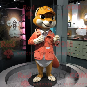 Peach Weasel mascot costume...