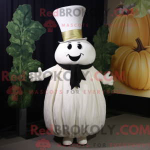 White Turnip mascot costume...