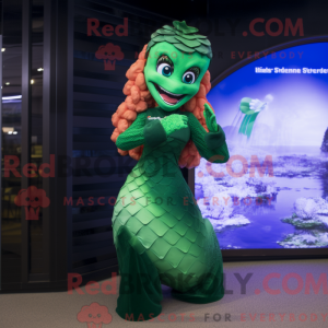 Forest Green Mermaid mascot...