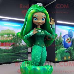 Forest Green Mermaid mascot...
