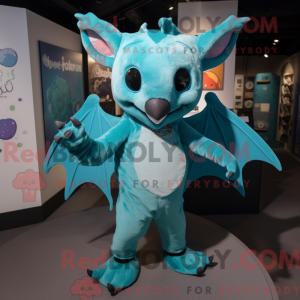 Turquoise Bat mascot...