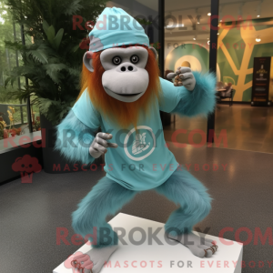 Turquoise Orangutan mascot...