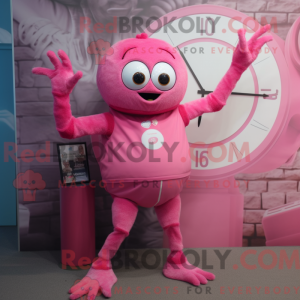 Pink Spider mascot costume...