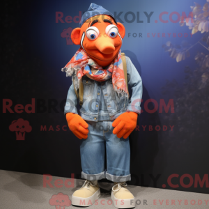 Olive Clown Fish mascot...