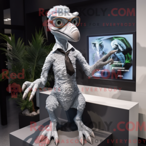Silver Deinonychus mascot...