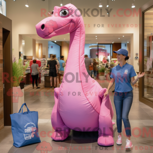 Pink Brachiosaurus mascot...