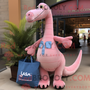 Pink Brachiosaurus maskot...