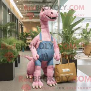 Pink Brachiosaurus mascot...