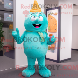 Teal Ice Cream Maskottchen...
