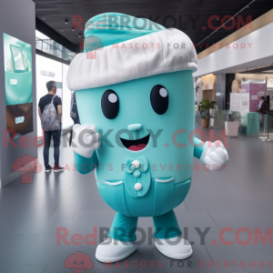 Teal Ice Cream Maskottchen...