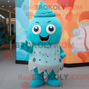 Teal Ice Cream maskot...