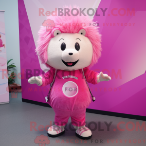 Rosa pinnsvin-maskotkostyme...