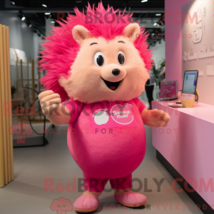 Rosa pinnsvin-maskotkostyme...
