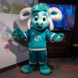 Disfraz de mascota Teal Ram...