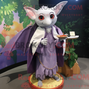 Lavender Fruit Bat mascot...