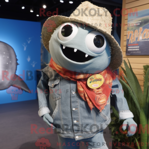Grijze Fish Tacos mascotte...