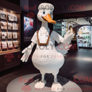 White Swans mascot costume...