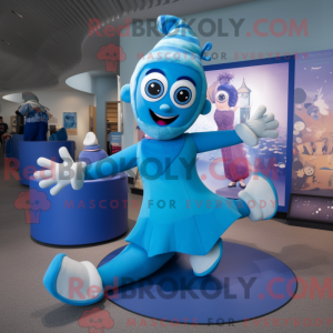 Blue Contortionist mascot...