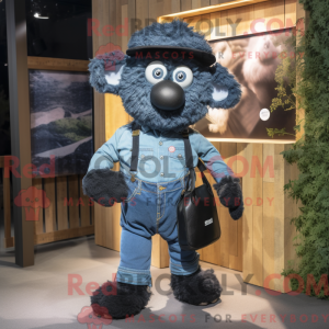 Black Merino Sheep mascot...