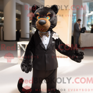 Brun Panther maskot kostume...