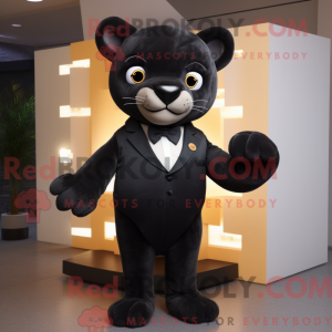 Brun Panther maskot kostume...