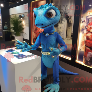 Blue Lizard mascot costume...