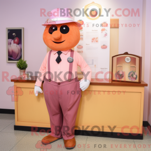 Costume de mascotte rose...