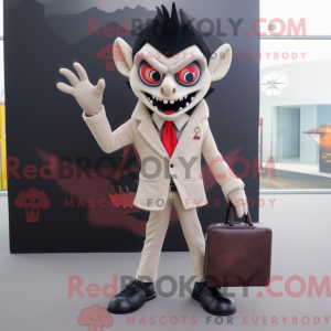 Beige Vampire mascot...