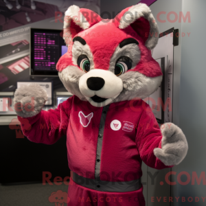 Magenta Bobcat Maskottchen...