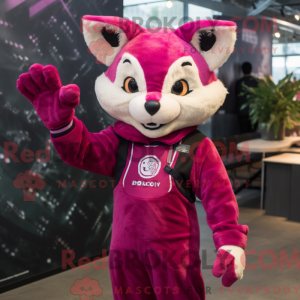 Magenta Bobcat mascot...