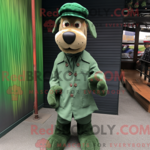 Forest Green Dog mascot...
