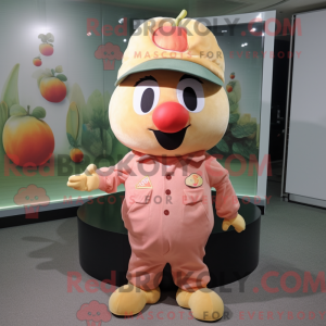 Peach Apple mascot costume...