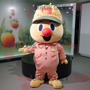 Peach Apple maskot kostume...