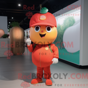 Peach Apple mascot costume...