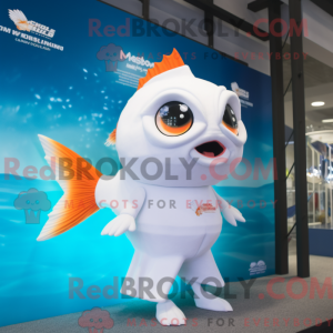 White Goldfish mascot...