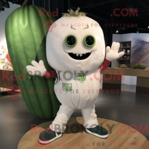 Hvid vandmelon maskot...