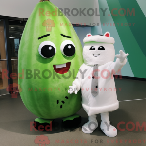 Hvit vannmelon maskot...