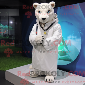 White Puma mascot costume...