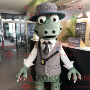 Gray Crocodile mascot...