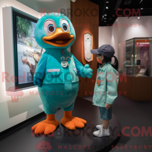 Teal Mandarin mascot...