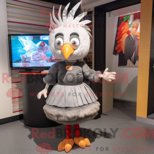 Sølv Tyrkiet maskot kostume...
