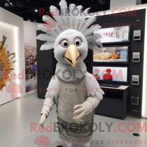 Sølv Tyrkiet maskot kostume...