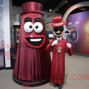 Maroon Gyro mascot costume...