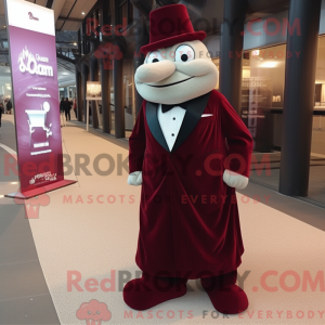 Maroon Gyro mascot costume...