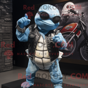 Sky Blue Turtle mascot...