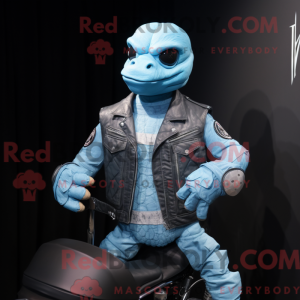 Sky Blue Turtle mascot...