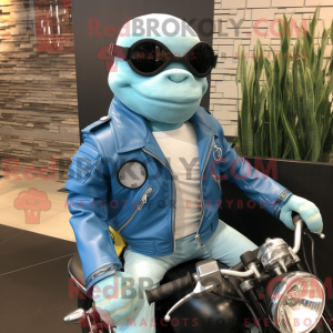 Sky Blue Turtle mascot...