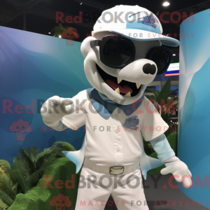 White Barracuda mascot...