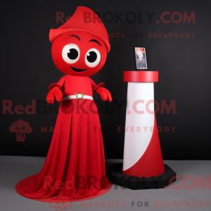 Rødt timeglas maskot...