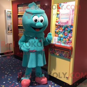 Teal Candy Box mascot...